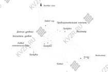 Схема парового котла Е-0.5-0.9 Р твердотопливного